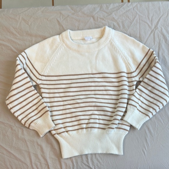 Jamie Kay Other - Jamie Kay Cream and Brown Striped Sweater size 5y